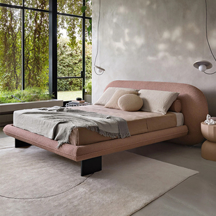 JORDON轻法式 奶油风WABI床主卧现代简约中古风布艺双人床儿童房