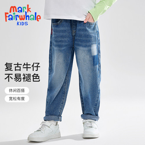 耐磨宽松牛仔裤马克华菲
