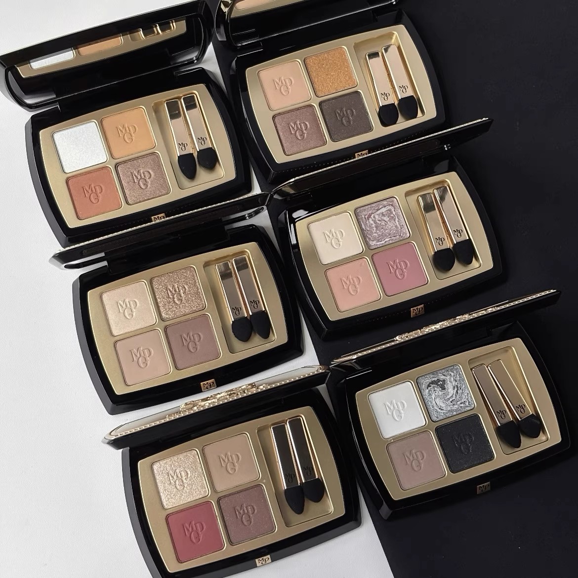 毛戈平四色眼影塑形晶彩眼影小样