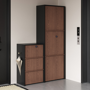 ENF级欧松板鞋柜入户门口柜子定制大容量储物收纳玄关柜多层鞋架