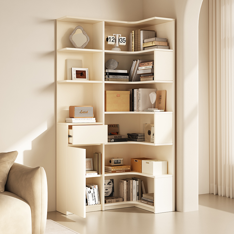欧松板书柜家用客厅靠墙转角书架