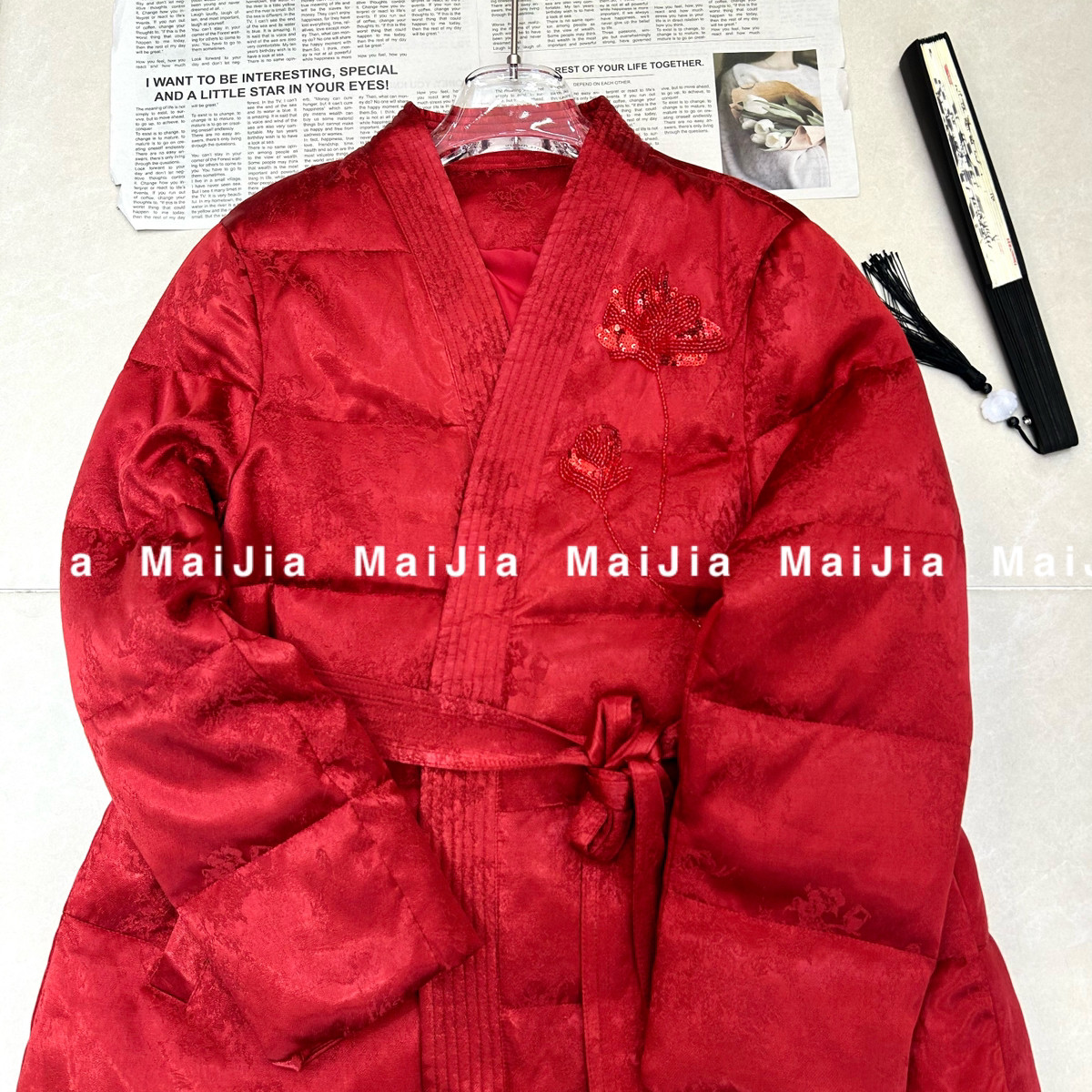 云朵小众设计新国风系列穿珠鹅绒服保暖羽绒服外套(配腰带)J358,女装/女士精品,羽绒服,淘宝优惠券,粉丝福利购,淘宝优惠卷