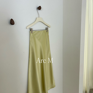 云朵小众设计26年夏上新法式 包臀裙半身裙26229 优雅缎面垂感长款