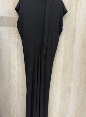 云朵设计约大牌圆领无袖连衣裙气质显瘦连衣裙(配可拆卸飘带)H285