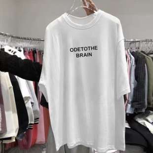 YS10 26年夏上新 n088 T恤 云朵搭通勤字母印花棉料休闲宽松短袖