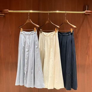 云朵26年早春优雅A字纯色半身裙E26A6097