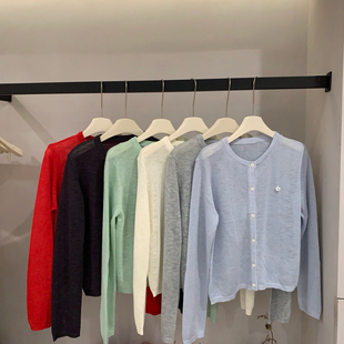 只卖开衫 饰百搭针织开衫 M56314 亚麻小马标装 L云朵家26年春款