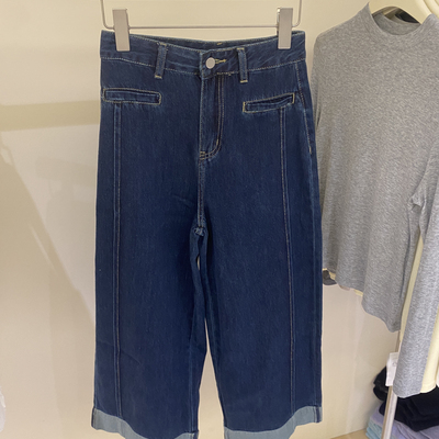 云朵设计26年夏上新腿型救星直筒九分裤牛仔裤R2638