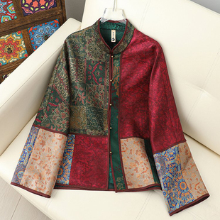 云朵丝香云纱短外套拼接高级感上衣短外套(大货速发)XM01412988