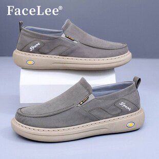 FaceLee2026夏季新款舒适百搭休闲鞋男一脚蹬老北京布鞋男版低帮