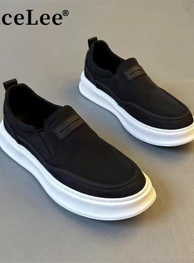 FaceLee日本设计师联名款老北京布鞋男款秋冬懒人一脚蹬鞋带系带