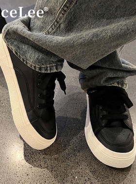 FaceLee日本设计师联名款鞋子男款2025新款皮面潮鞋男士低帮