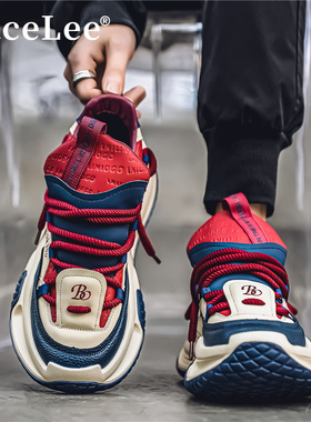 FaceLee欧洲站男鞋新款秋冬透气休闲阿甘运动增高厚底老爹潮鞋