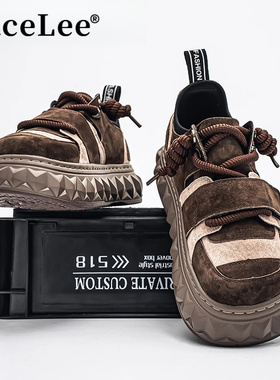 FaceLee男鞋2025新款冬季丑萌百搭一脚蹬小丑板鞋男士韩版厚底鞋