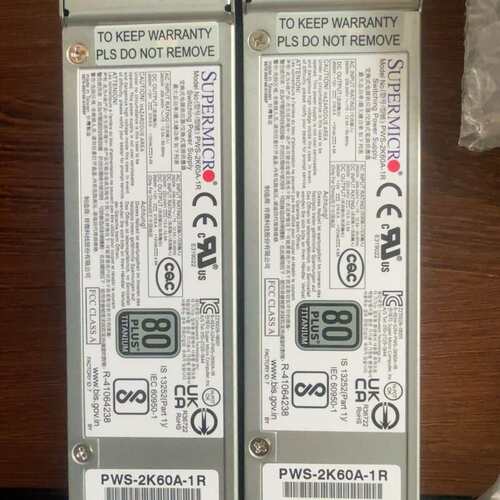 {议价}超微PWS-2K60A-1R 2600w钛金电源