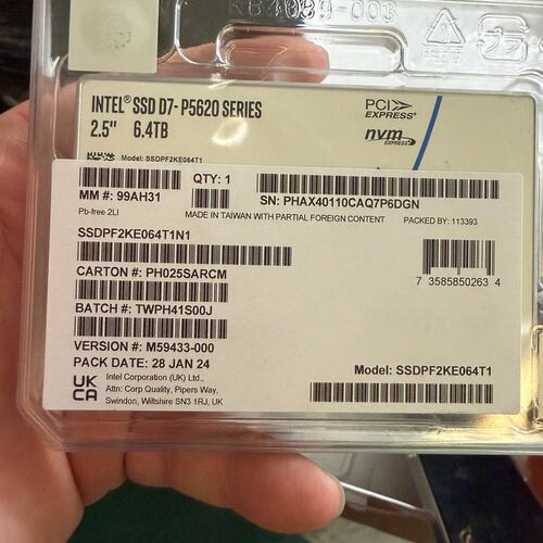 {议价}全新Intel/英特尔D7-P5620 6.4T U.2 P