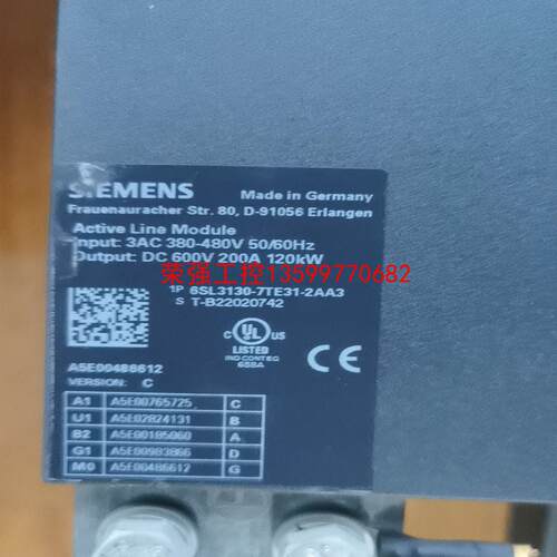 【荣强工控】6SL3130-7TE31-2AA3 西门子120KW