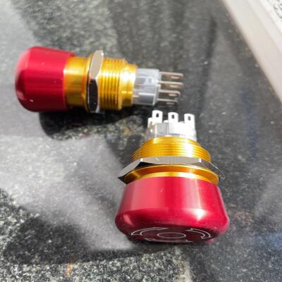 ONPOW红波急停按钮，吕合金材料