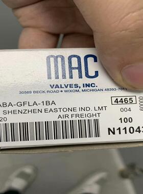 出售MAC原装正品电磁阀34C-ABA-GFLA-1BA议价