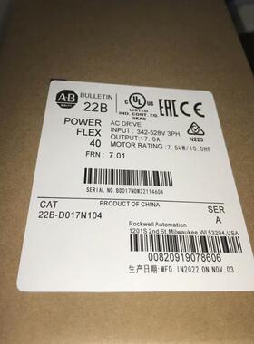 AB变频器22B/22d-d1p4/d2p3/d4/d010