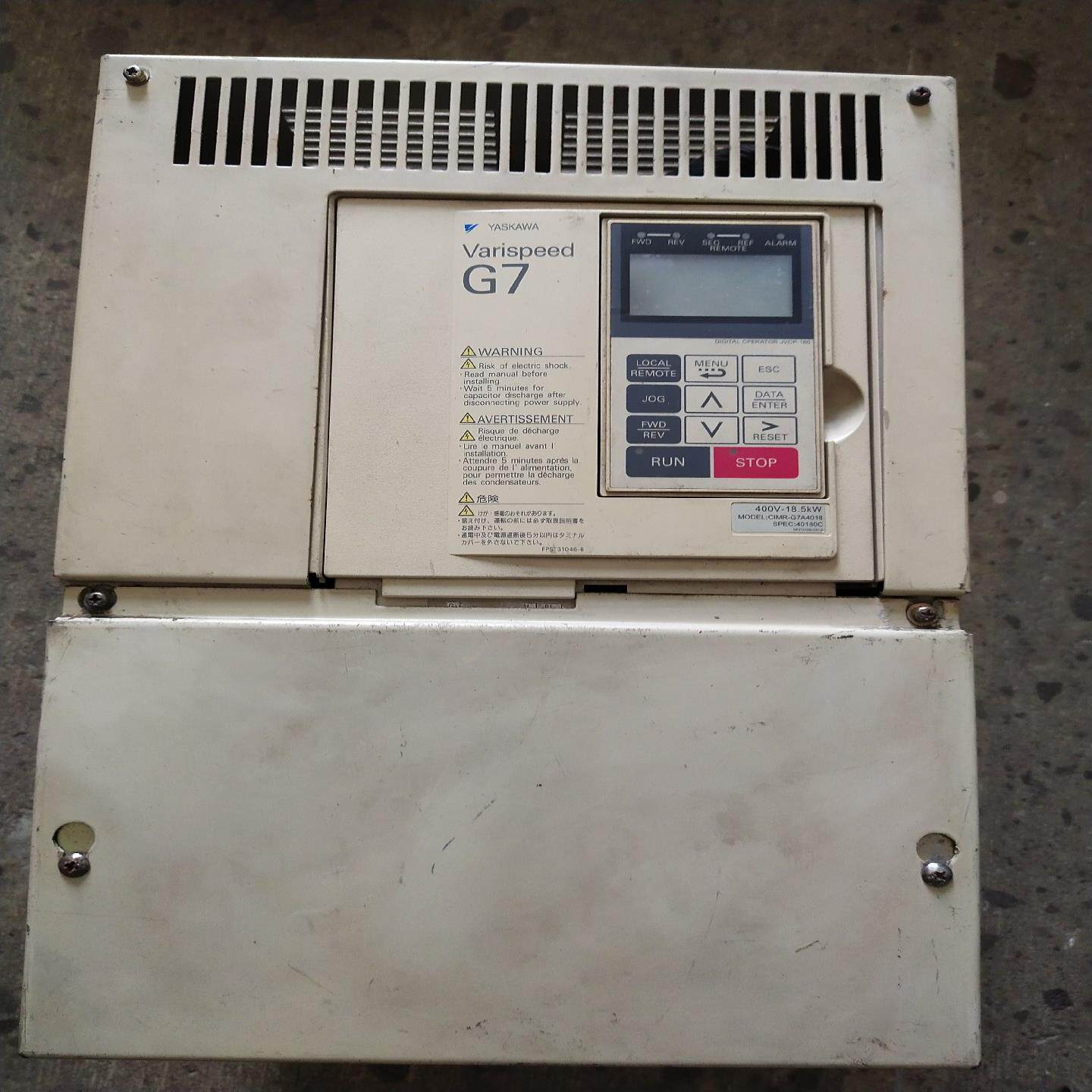 （设备配件）安川-G7A4018，V，18.5380CIMR二手，K拆机
