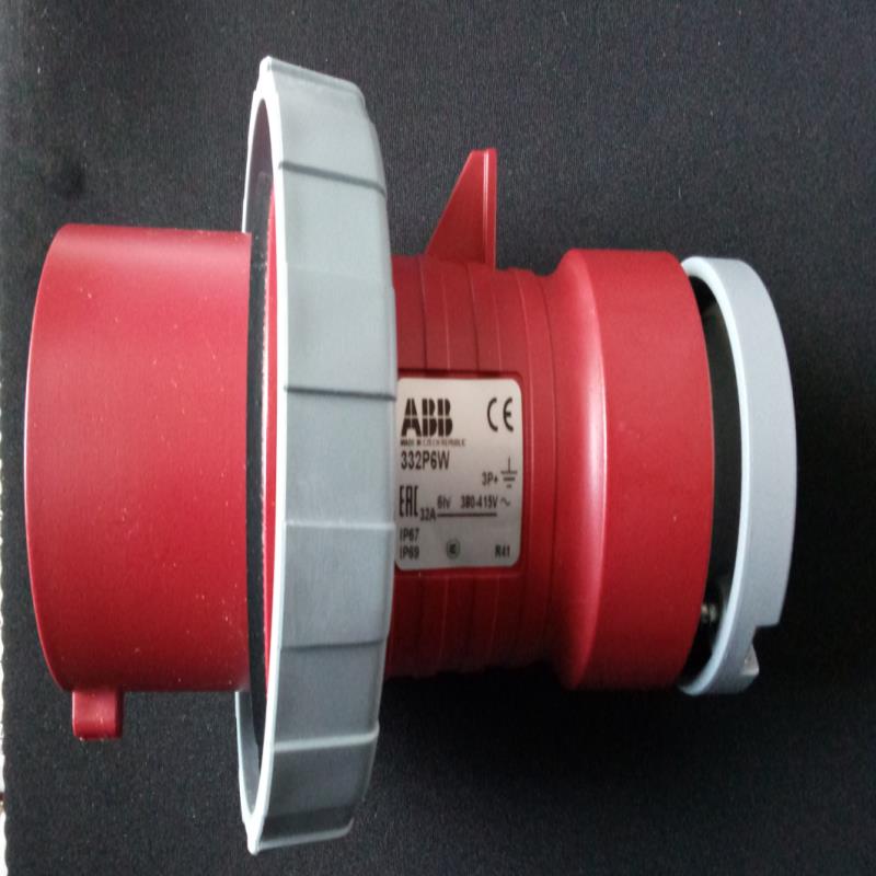 ABB四极工业插头 332P6W 32A 380-415V议价