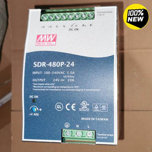 SDR-480P-24 原装正品台湾明纬导轨式安装开关电源