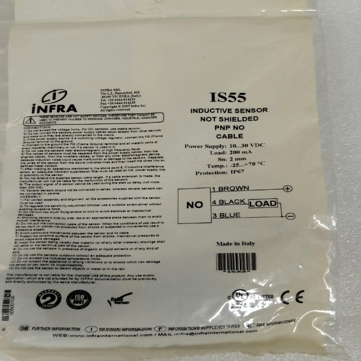 现货DATALOGIC  接近开关 IS55IS-65-C1-