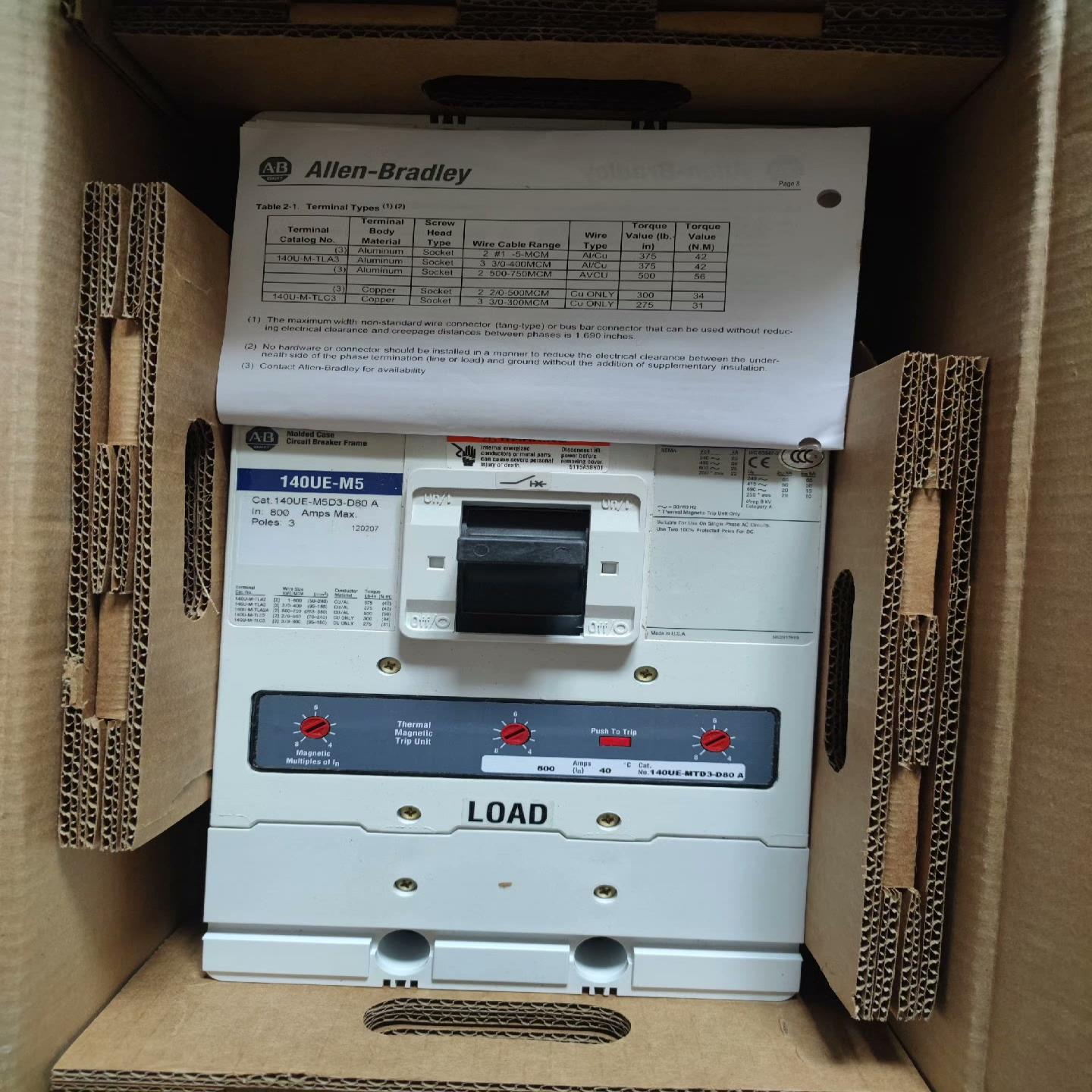 140UE-M5D3-D80A  800A