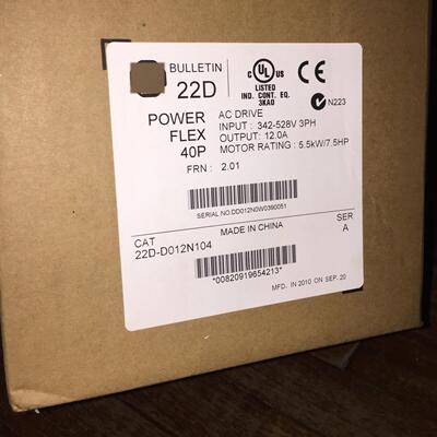 供应原装AB 22D-D012N104 交流电驱动器 7.5HP 5.5KW 22DD012N104