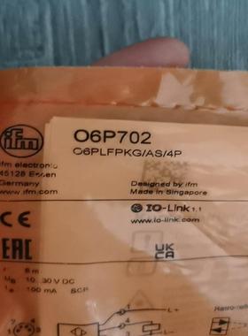 全新原装IFM易福门O6P702镜面反射光电开关传感器06P