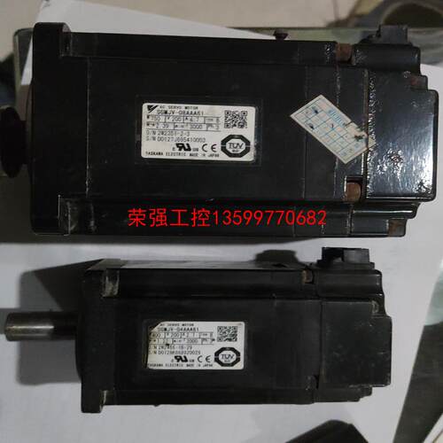 【荣强工控】安川司服电机，1个750W,1个400W,没有线了，功能正常