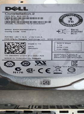 Dell/戴尔 1TB 7.2K ST91000640SS