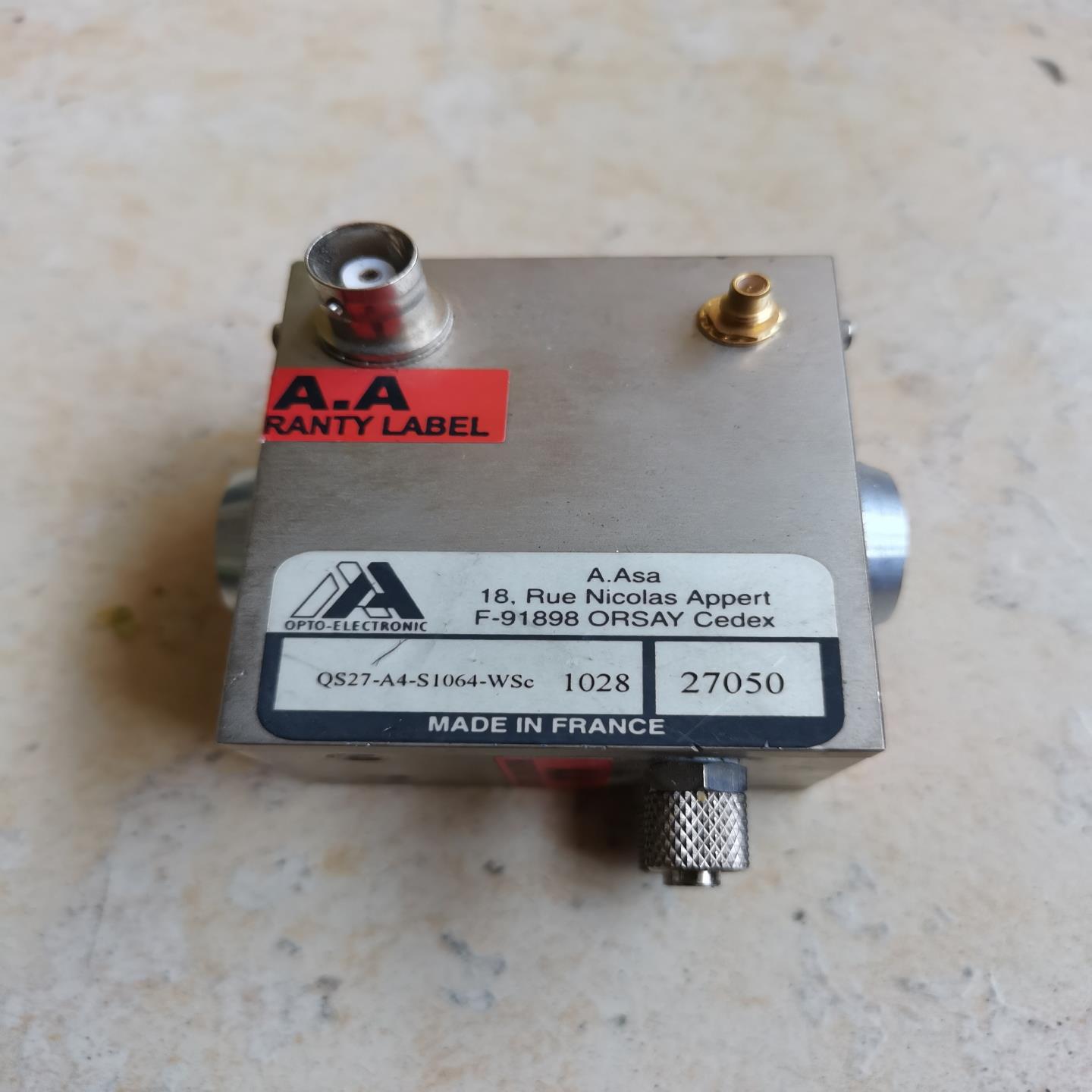 法国AA激光声光Q开关驱动器，QS27-A4-S1064-W(崽崽配件）