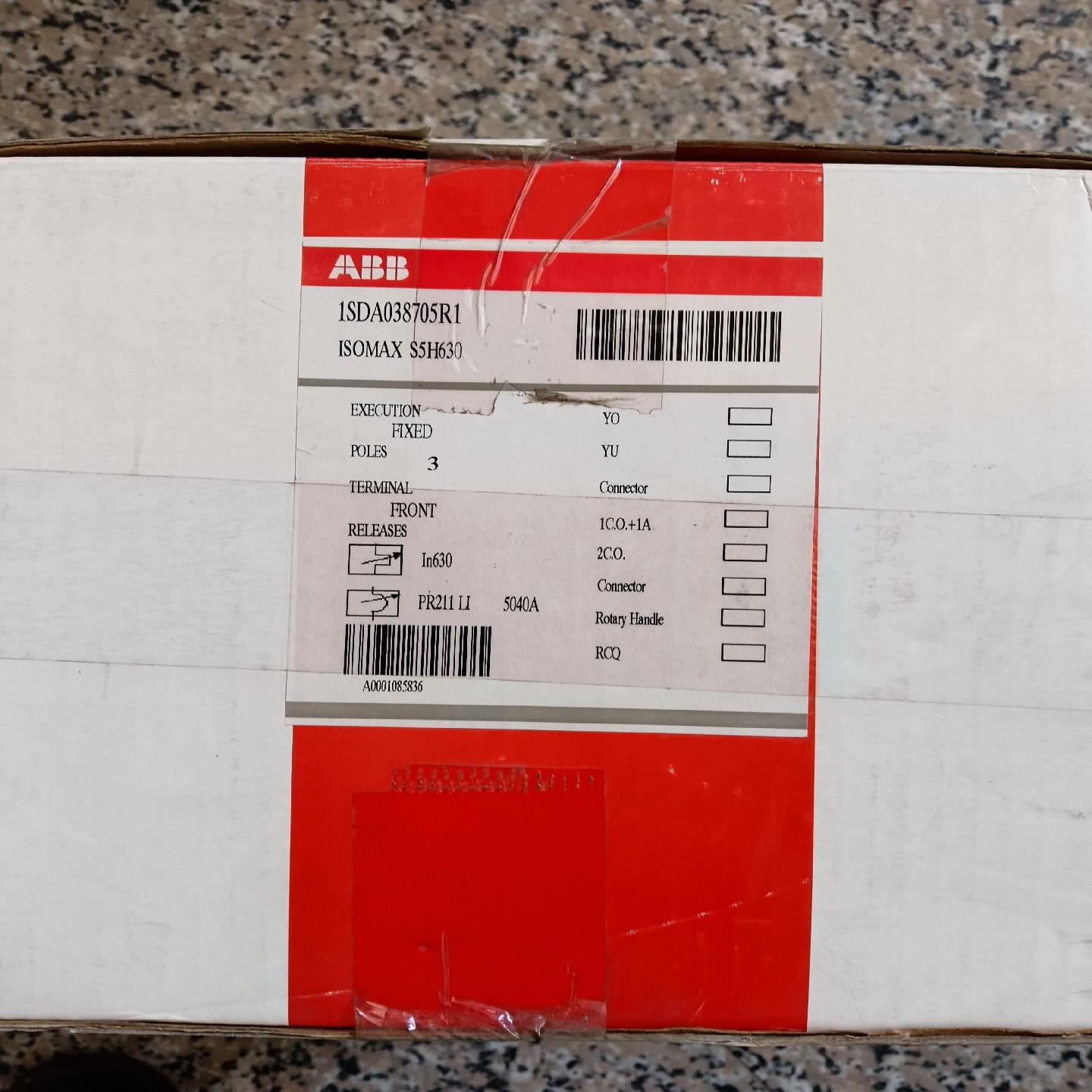 （设备配件）ABB塑壳断路器S5H630 PR211-LI 1SDA03