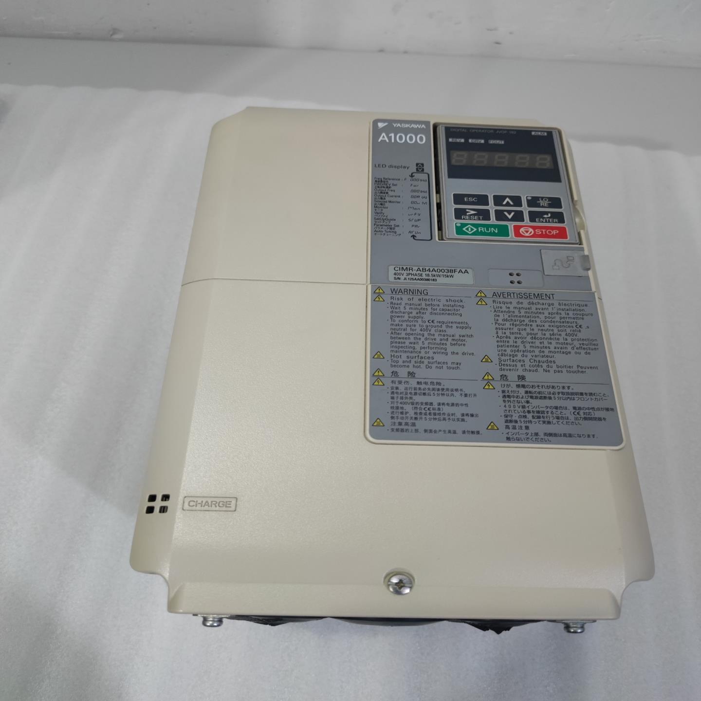 安川变频器CIMR-AB4A0038FAA,18.5KW/1