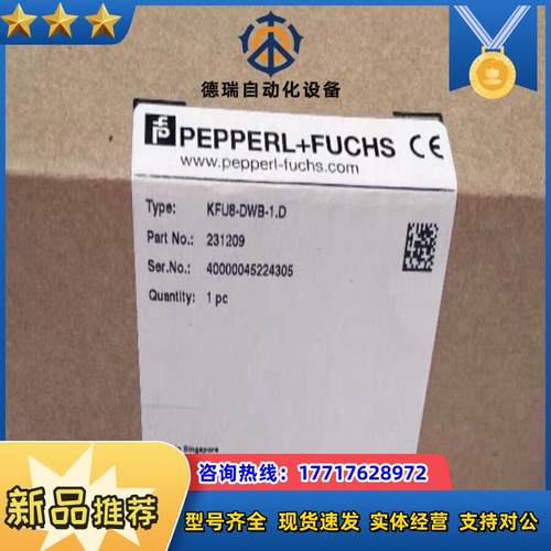 倍加福P+F原装继电器KFU8-DWB-1.D议价