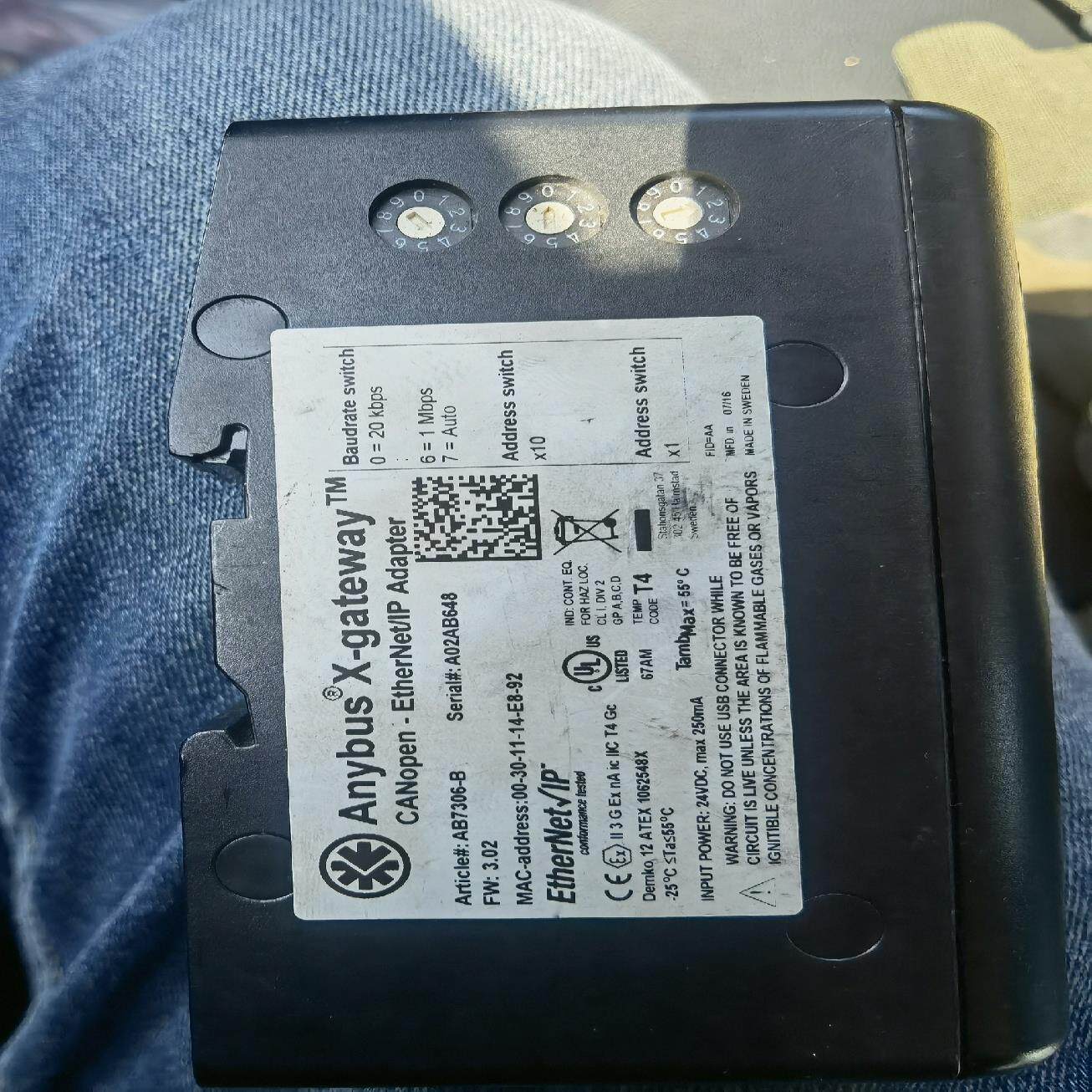 （设备配件）ANYBUS网关模块AB7306-B