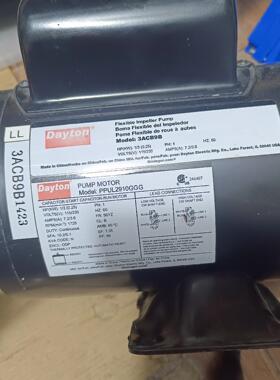 [德峰]Dayton，代顿电机，PPUL2910GGG，柔性叶轮泵，
