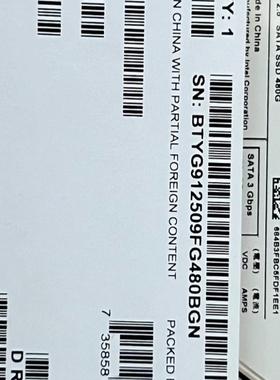 戴尔全新盒装480GSATA固态、需要价格私聊