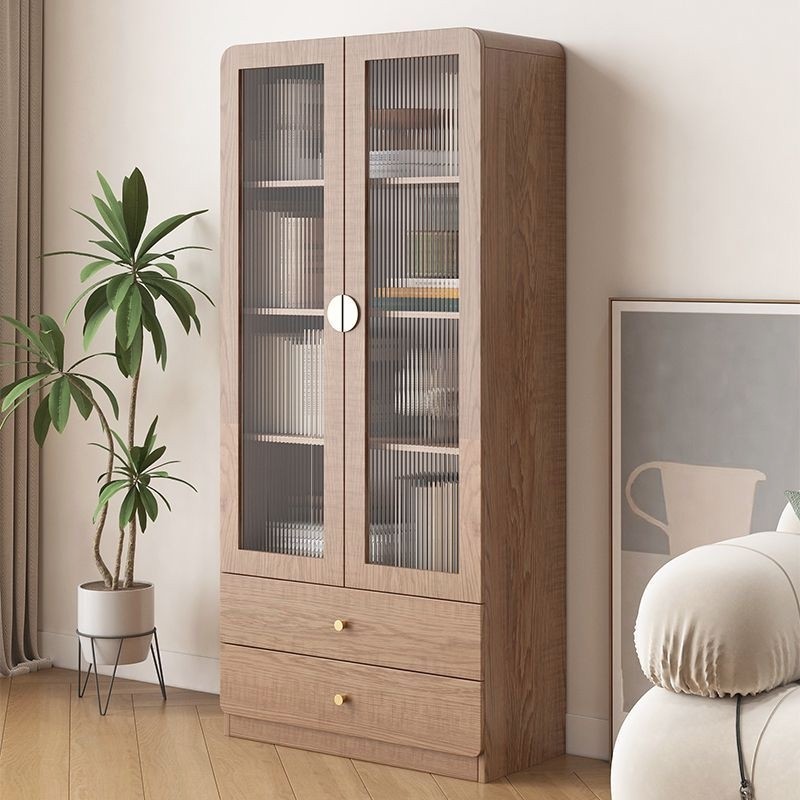 实木书柜储物柜一体家用客厅靠墙展示柜置物架带玻璃门整墙落地柜,住宅家具,单个书柜,淘宝优惠券,粉丝福利购,淘宝优惠卷
