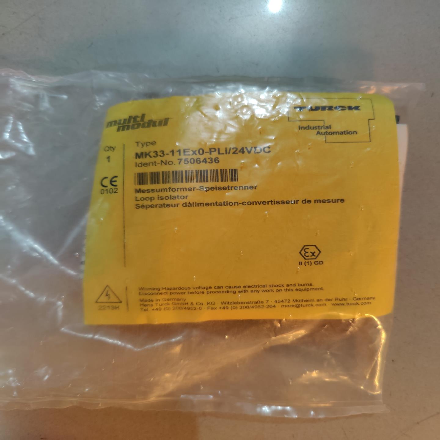 图尔克 全新原装 MK33-11Ex0-PLi/24VDC