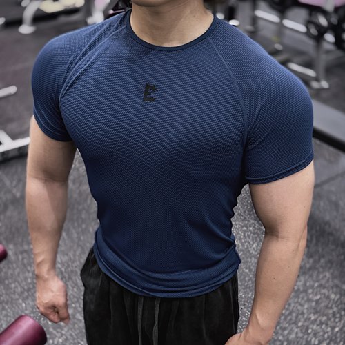 EntryLev蜂窝紧身健身短袖