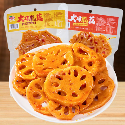 网红藕片香辣黑鸭宿舍休闲嘎嘣脆藕馋嘴小零食解馋好吃便宜批发