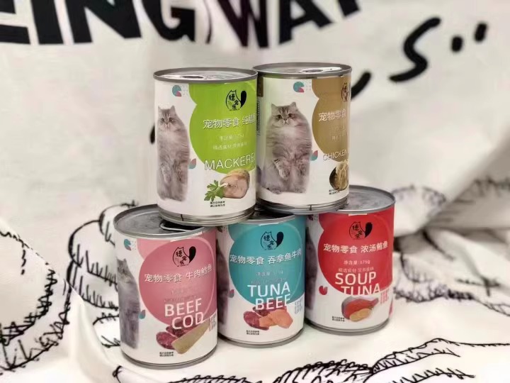 德宠乐猫零食罐头375g/罐