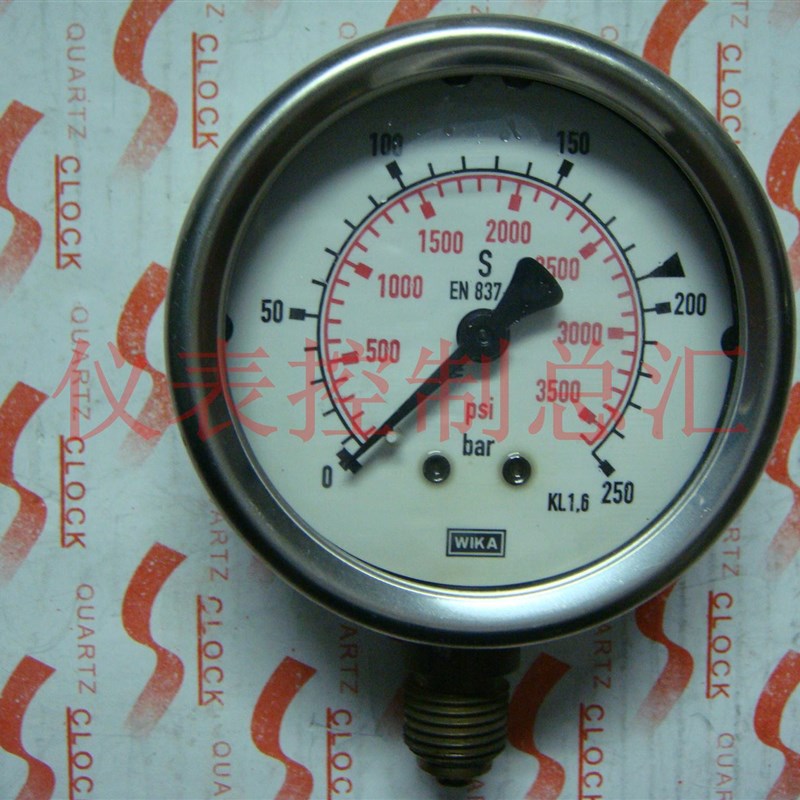压力表  不锈钢圧力表Y60BF   0-250bar   威卡