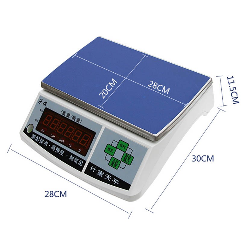 乐祺高精度电子计重秤3kg/6kg/30kg台秤精密工业计数称0.1g精准秤