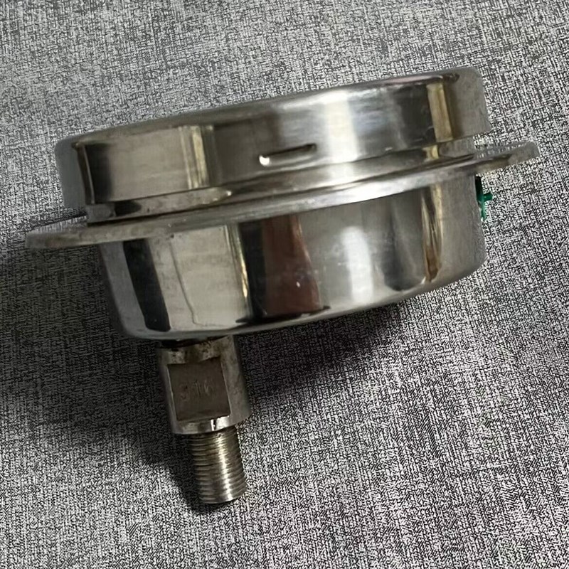 轴向带边不锈钢耐震压力表YN100ZT-BF直径100mm 0-40MPA 螺纹G1/4