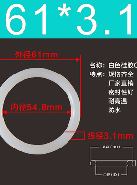 矽胶O型圈外径58/59/60/61/62y/63/64/65/66/67/68/70*3.1