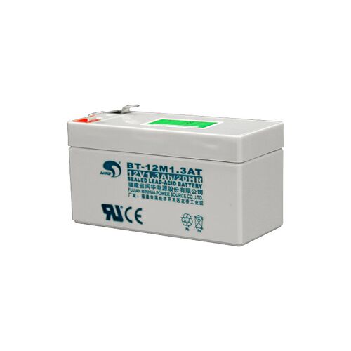 赛特12V1.3AH/20HR铅酸免维护蓄电池BT-12M1.3AT车库卷帘门电瓶